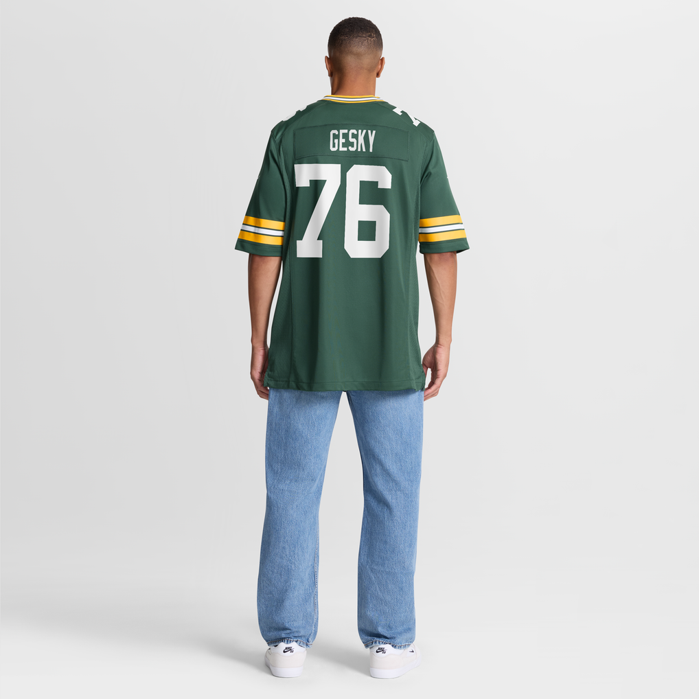 Men's Green Bay Packers Josh Gesky Green Team Game Jersey