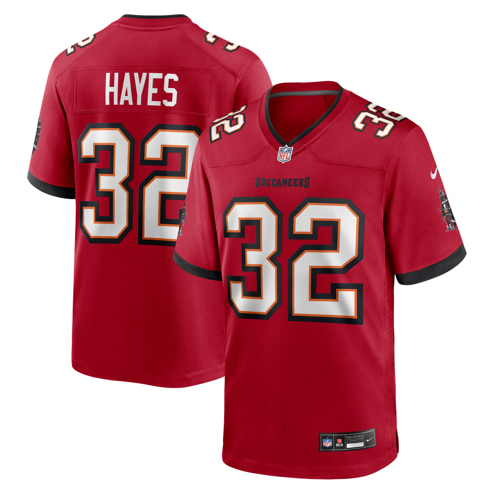 Men's Tampa Bay Buccaneers Josh Hayes Red Game Jersey
