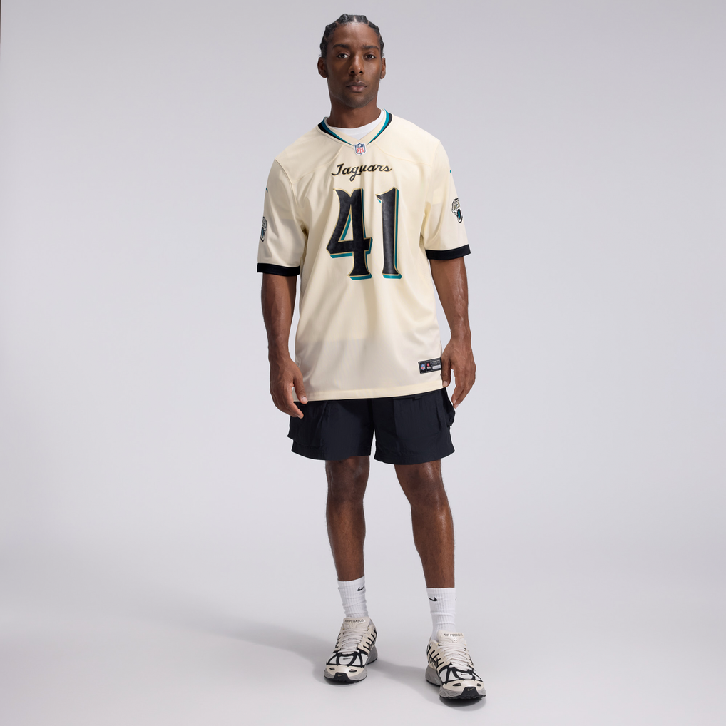 Men's Jacksonville Jaguars Josh Hines-Allen Natural 2026 Rivalries Collection Game Jersey