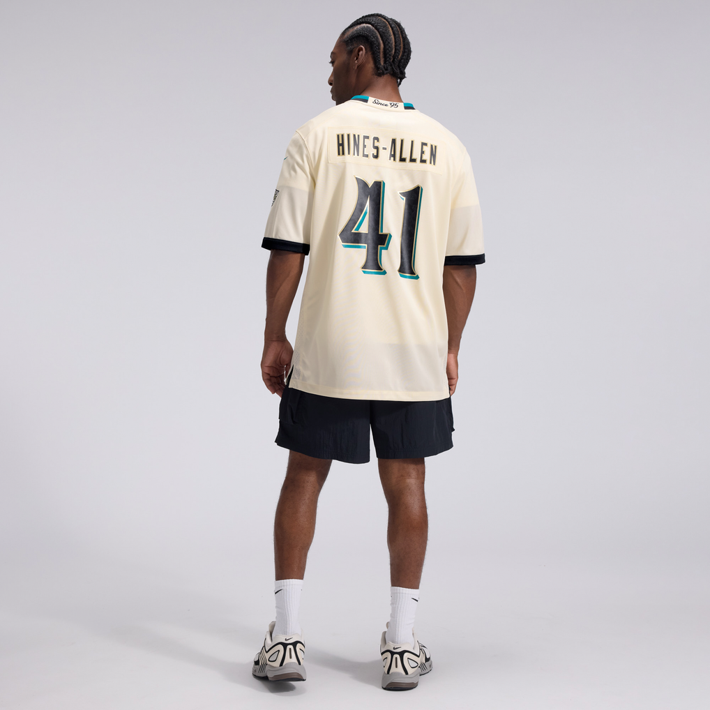 Men's Jacksonville Jaguars Josh Hines-Allen Natural 2026 Rivalries Collection Game Jersey