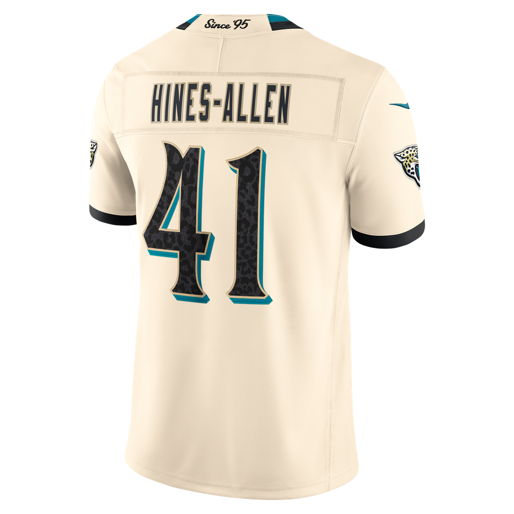 Men's Jacksonville Jaguars Josh Hines-Allen Natural 2026 Rivalries Collection Stitched Limited Jersey