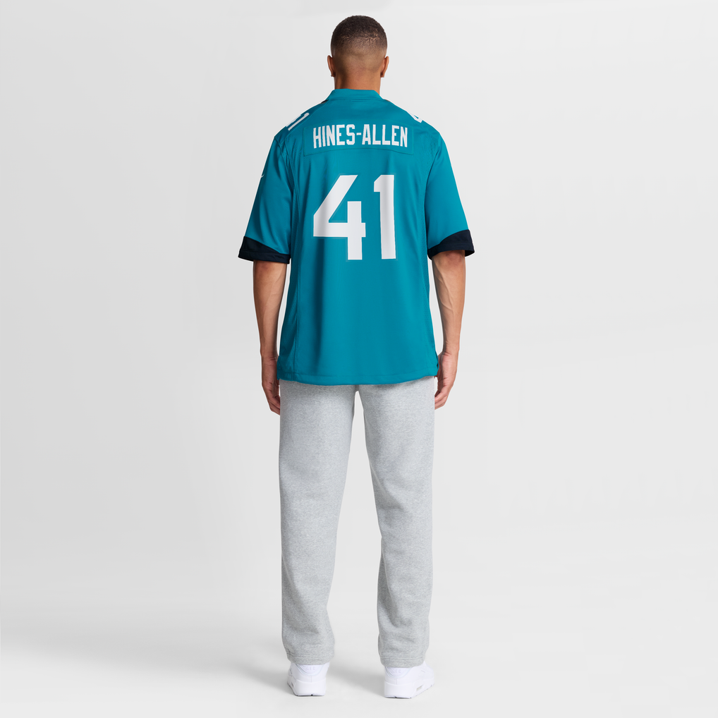 Men's Jacksonville Jaguars Josh Hines-Allen Teal Player Game Jersey