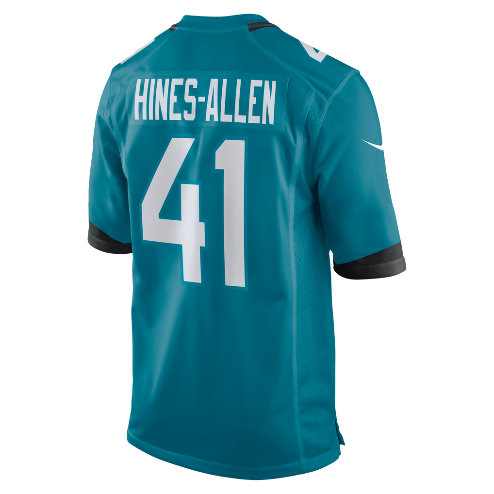 Men's Jacksonville Jaguars Josh Hines-Allen Teal Player Game Jersey