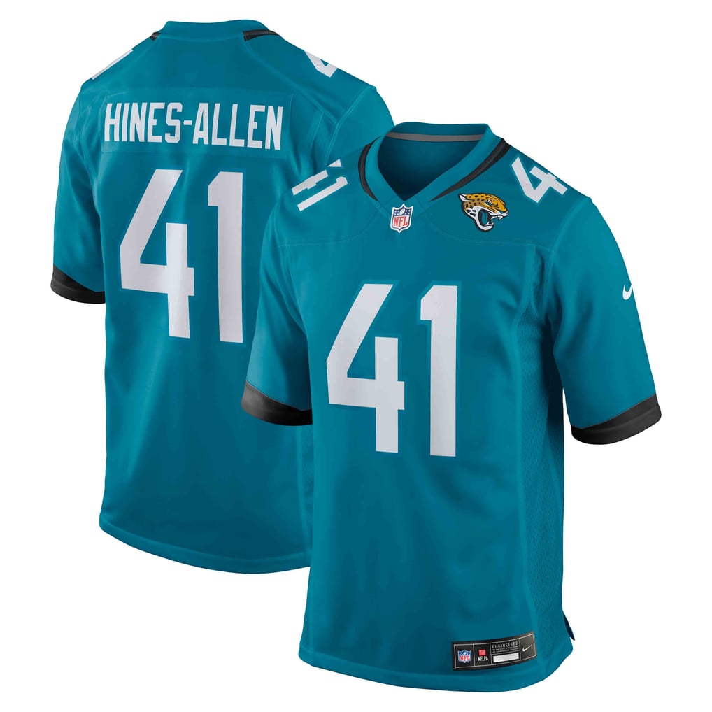 Men's Jacksonville Jaguars Josh Hines-Allen Teal Player Game Jersey