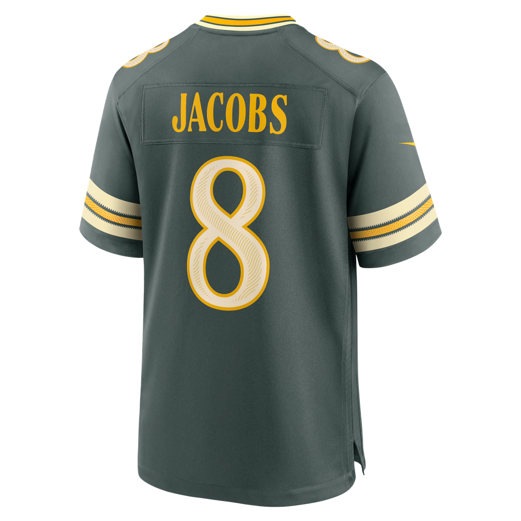 Men's Green Bay Packers Josh Jacobs Green 2026 Rivalries Collection Game Jersey