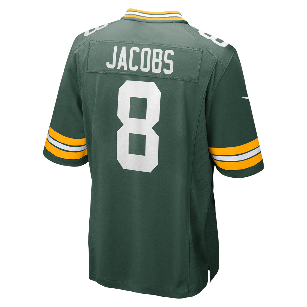 Men's Green Bay Packers Josh Jacobs Green Team Game Jersey
