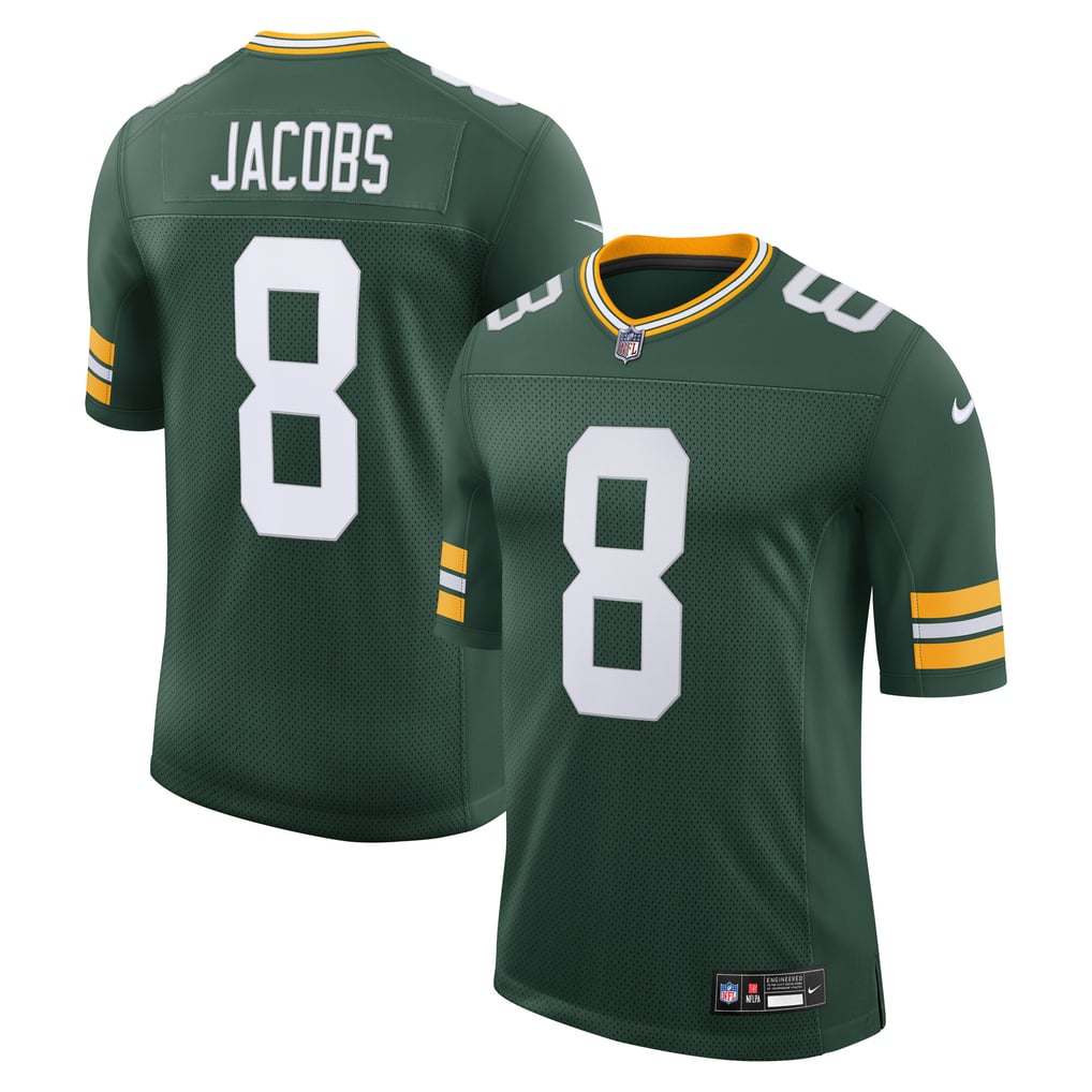 Men's Green Bay Packers Josh Jacobs Green Vapor Untouchable Stitched Limited Jersey