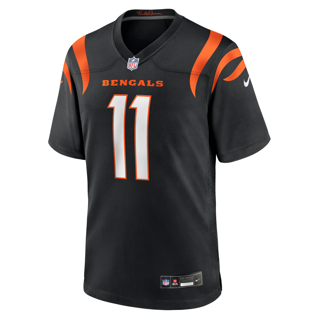 Men's Cincinnati Bengals Josh Johnson Black Team Game Jersey