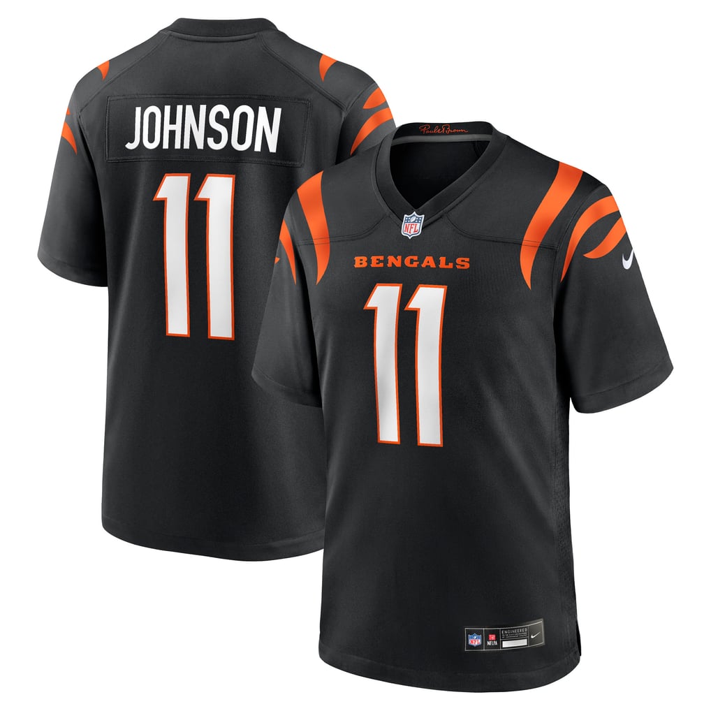 Men's Cincinnati Bengals Josh Johnson Black Team Game Jersey