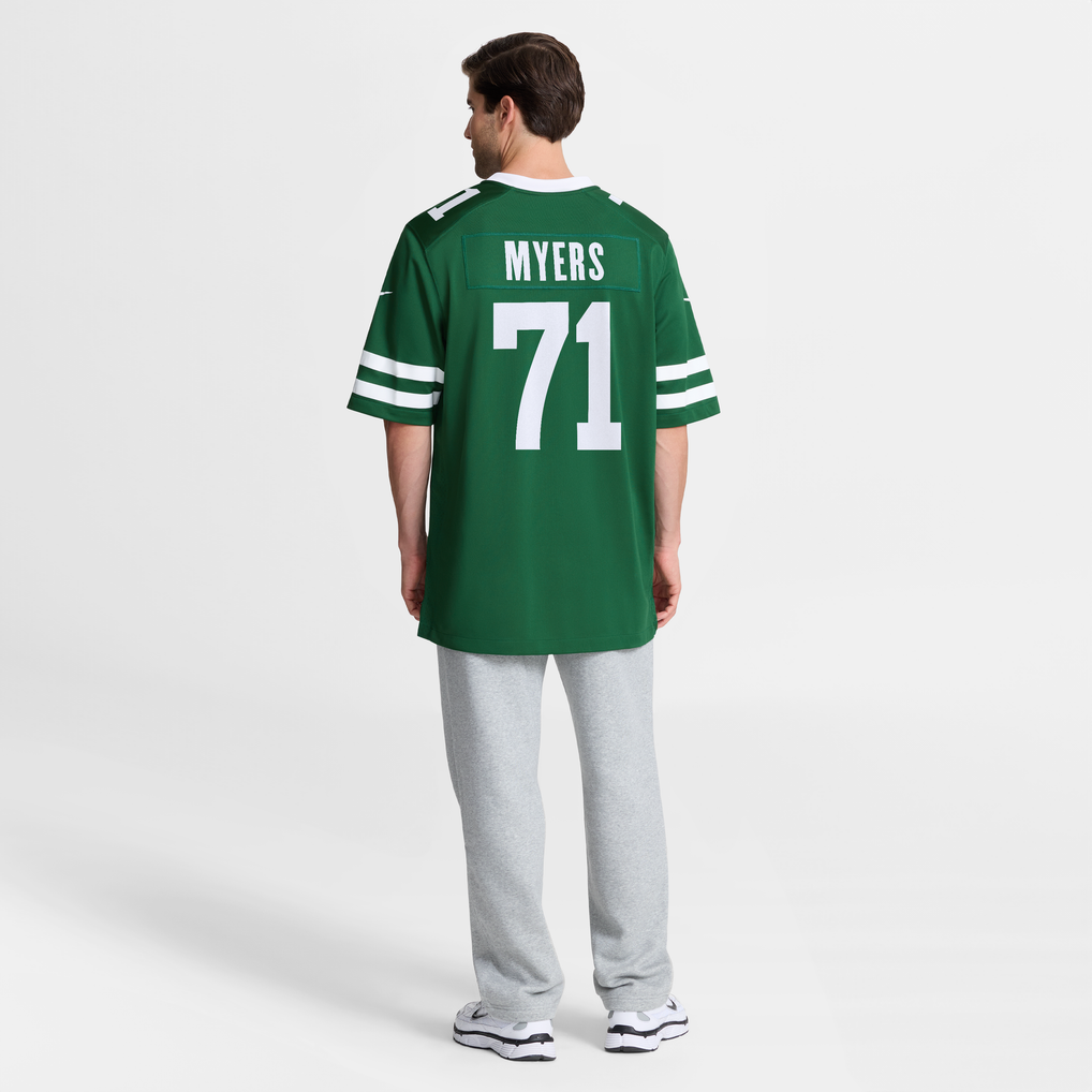 Men's New York Jets Josh Myers Legacy Green Team Game Jersey
