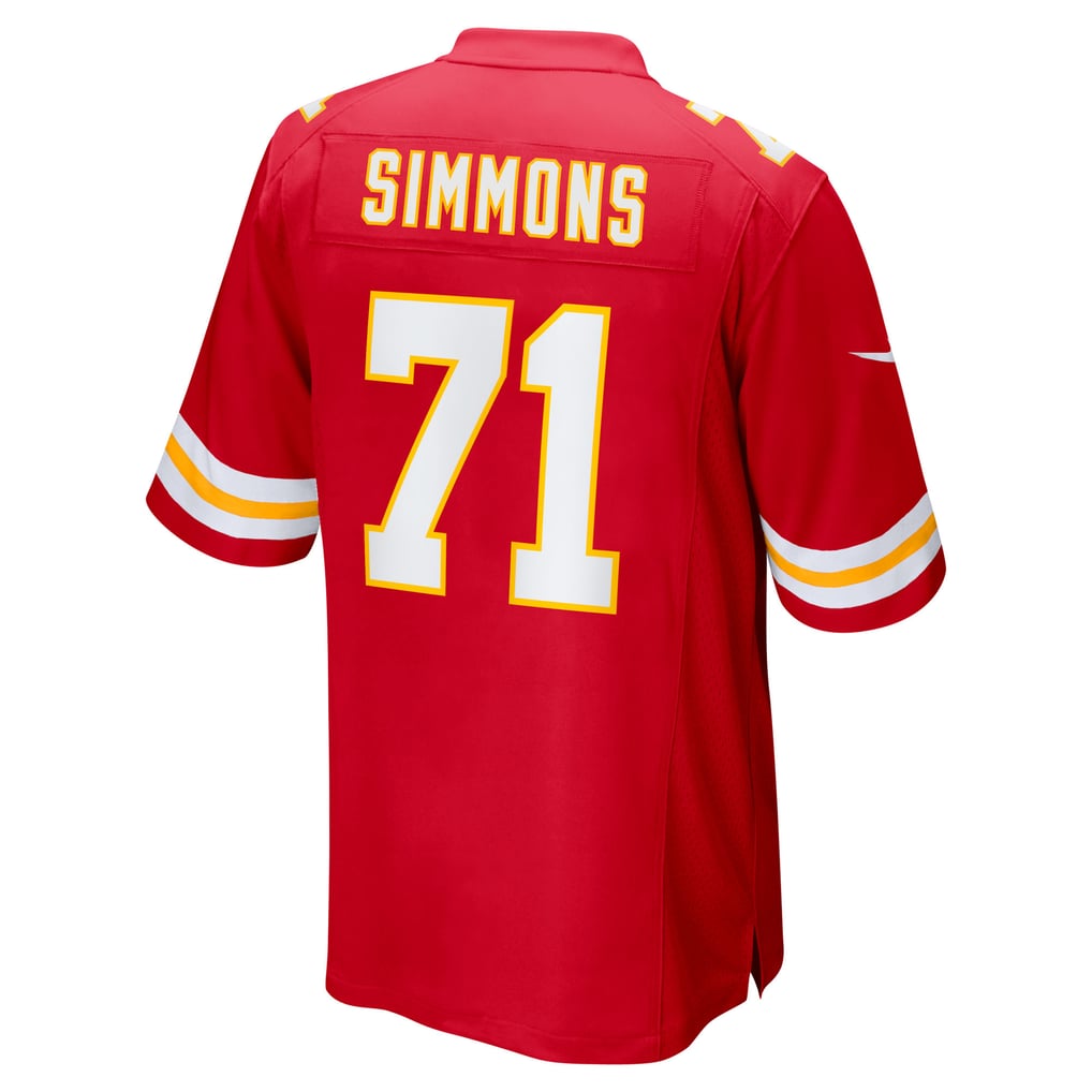 Men's Kansas City Chiefs Josh Simmons Red Game Jersey