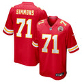 Men's Kansas City Chiefs Josh Simmons Red Game Jersey