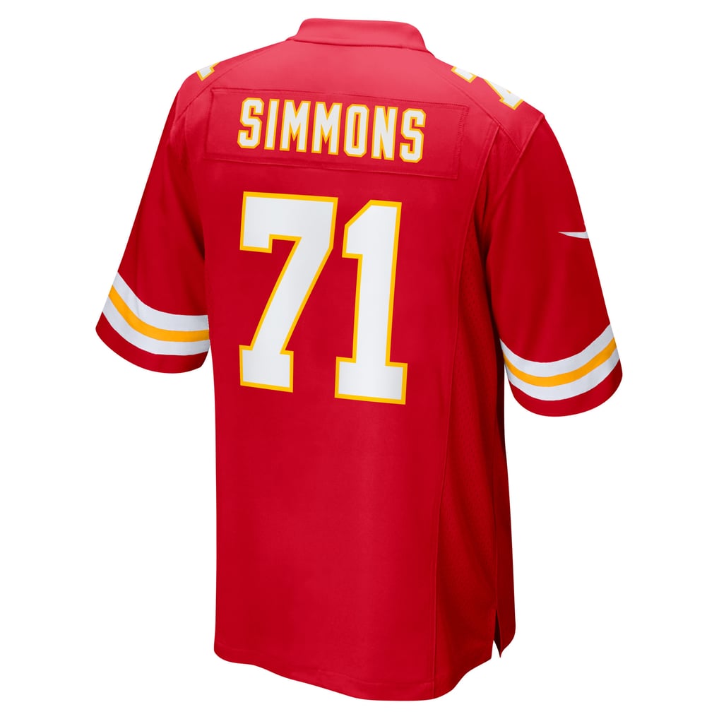 Men's Kansas City Chiefs Josh Simmons Red Team Game Jersey