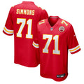 Men's Kansas City Chiefs Josh Simmons Red Team Game Jersey