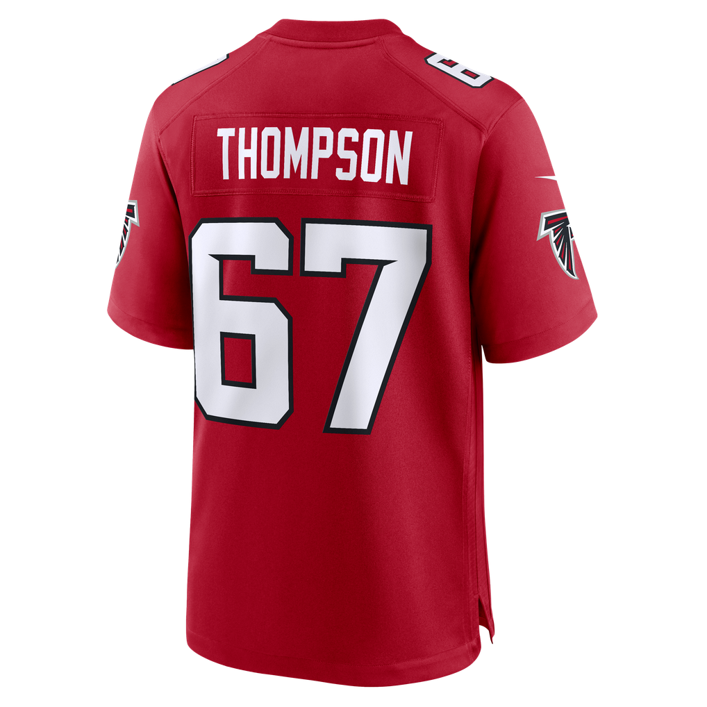 Men's Atlanta Falcons Josh Thompson Red Team Game Jersey