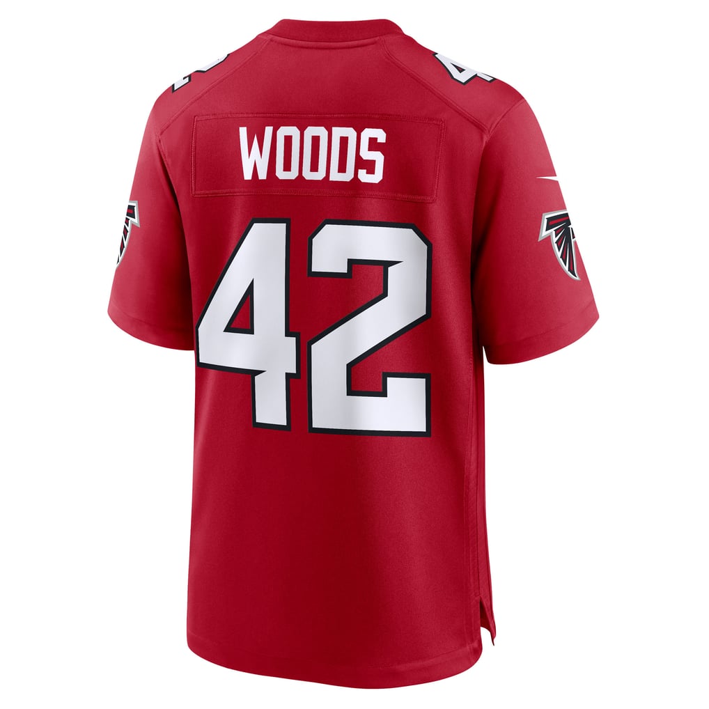 Men's Atlanta Falcons Josh Woods Red Team Game Jersey