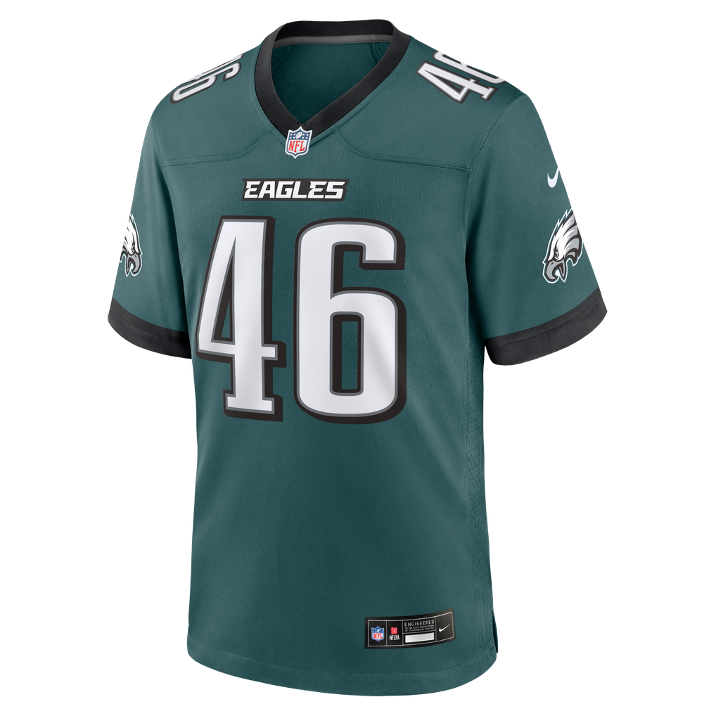 Men's Philadelphia Eagles Joshua Weru Midnight Green Team Game Jersey