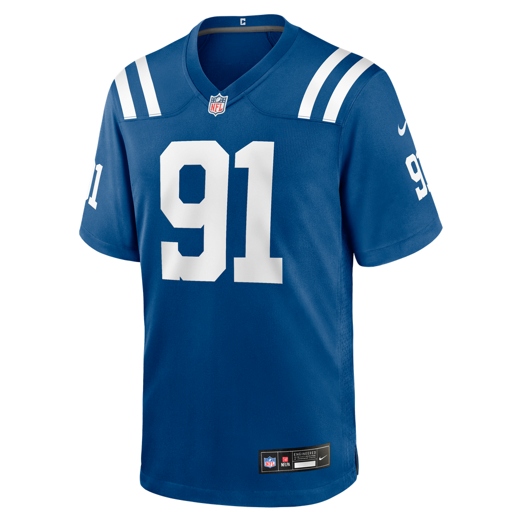 Men's Indianapolis Colts JT Tuimoloau Royal Team Game Jersey