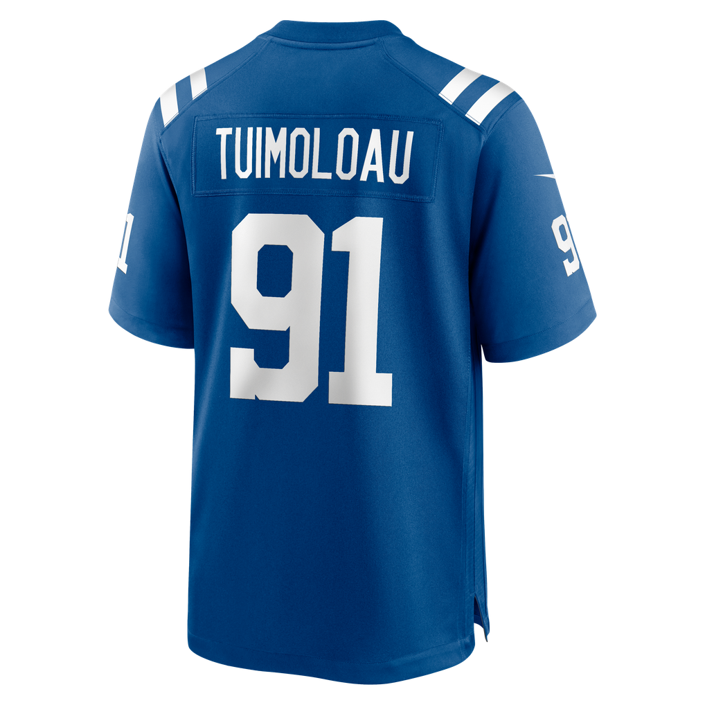 Men's Indianapolis Colts JT Tuimoloau Royal Team Game Jersey