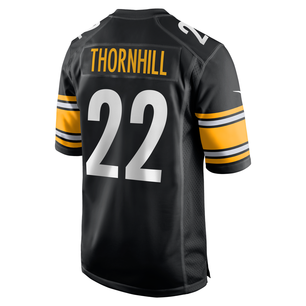 Men's Pittsburgh Steelers Juan Thornhill Black Team Game Jersey