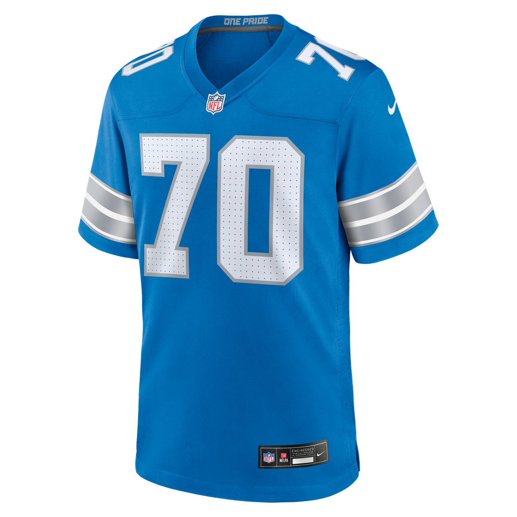 Men's Detroit Lions Juice Scruggs Blue Team Game Jersey
