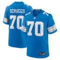 Men's Detroit Lions Juice Scruggs Blue Team Game Jersey