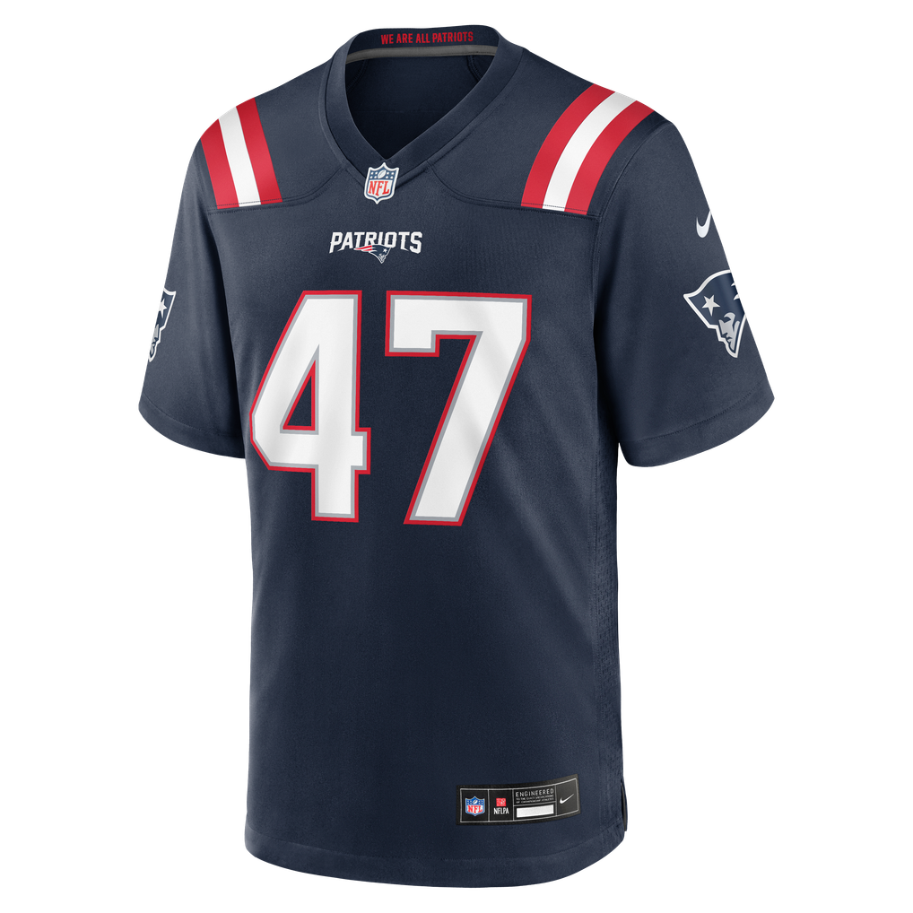 Men's New England Patriots Julian Ashby Navy Team Game Jersey