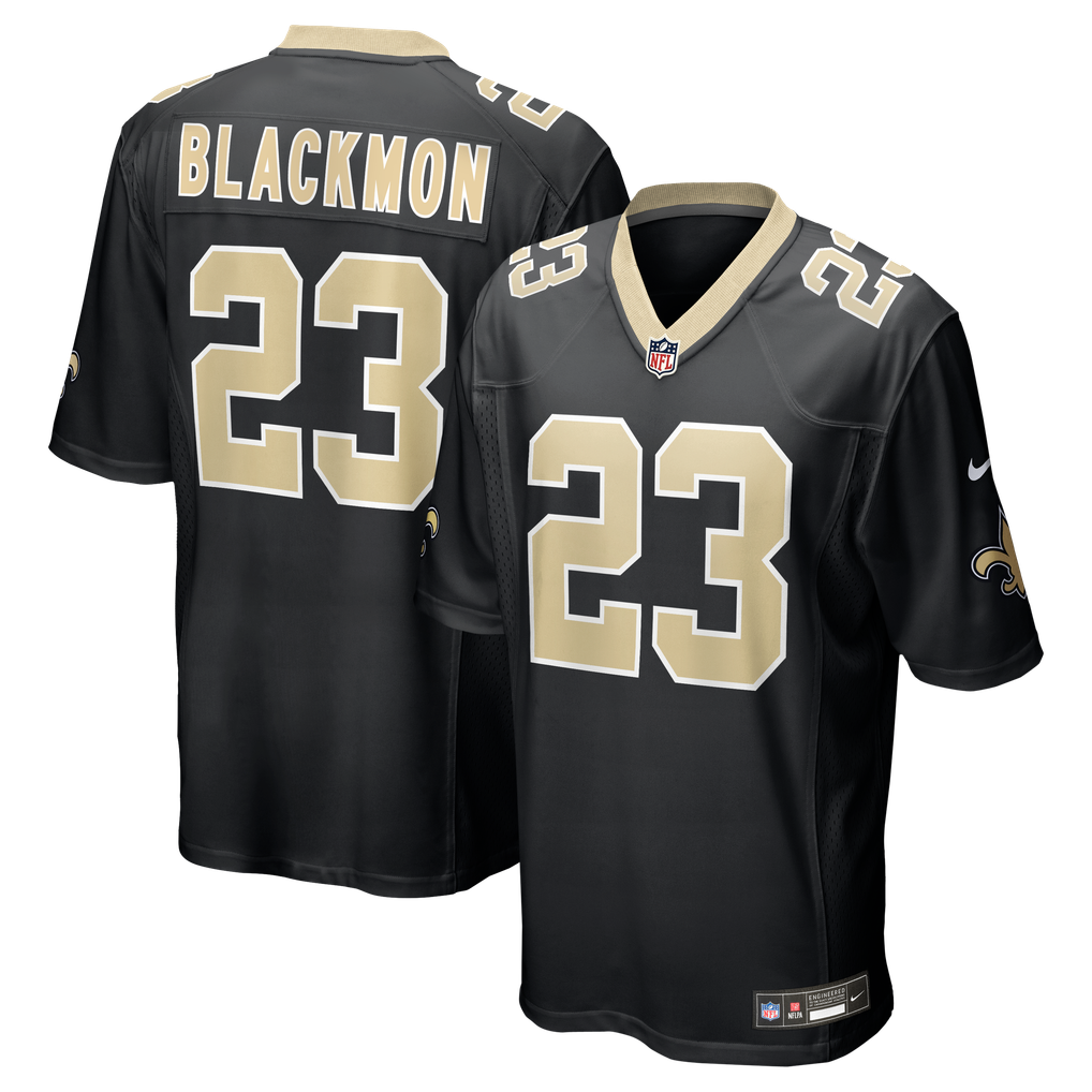Men's New Orleans Saints Julian Blackmon Black Team Game Jersey