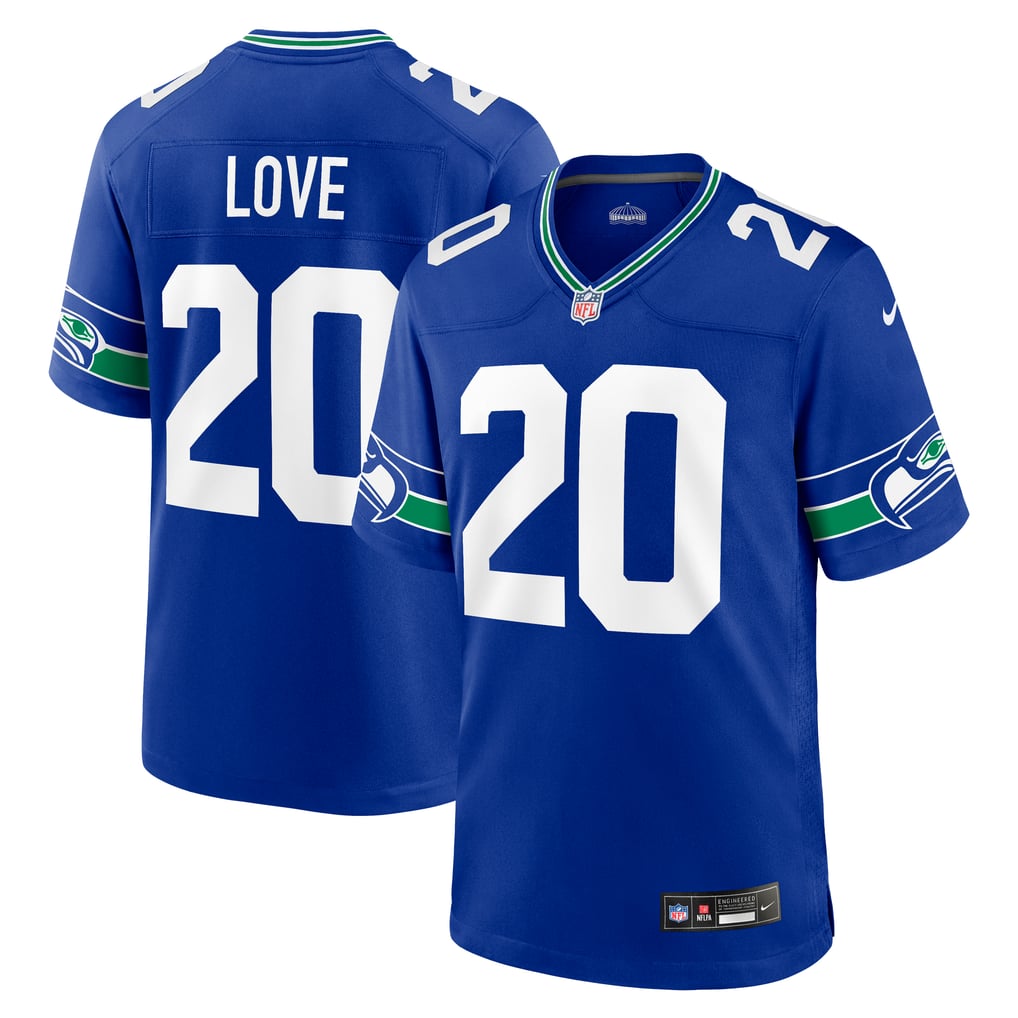 Men's Seattle Seahawks Julian Love Royal Alternate Game Jersey