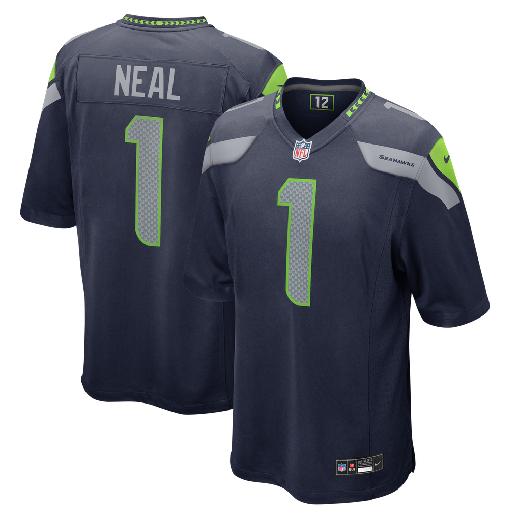 Men's Seattle Seahawks Julian Neal College Navy Team Game Jersey