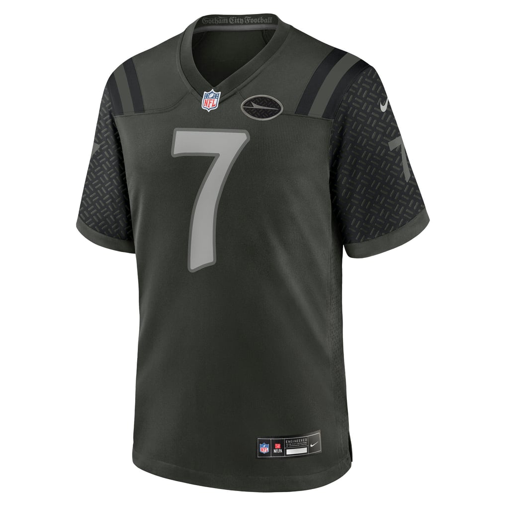 Men's New York Jets Justin Fields Gotham Green 2025 Rivalries Collection Game Jersey