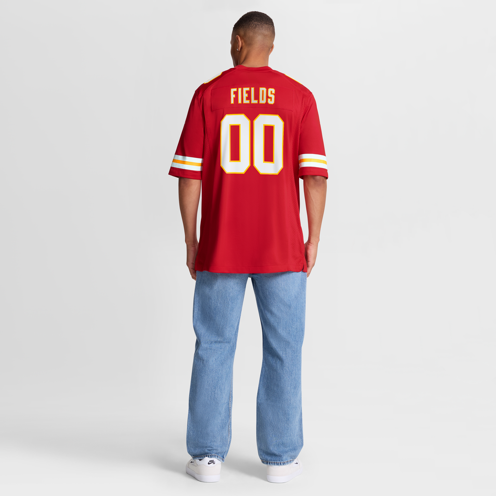 Men's Kansas City Chiefs Justin Fields Red Game Jersey