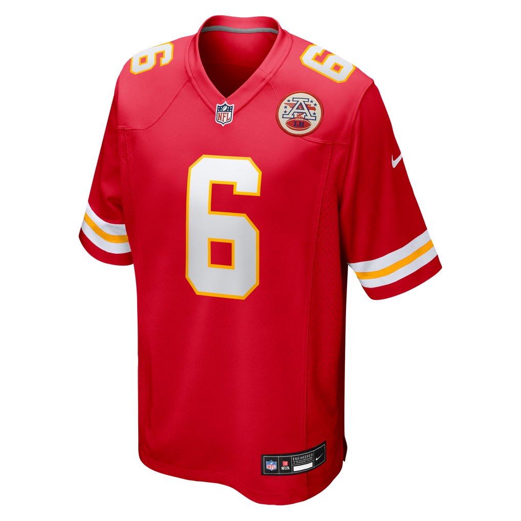 Men's Kansas City Chiefs Justin Fields Red Game Jersey