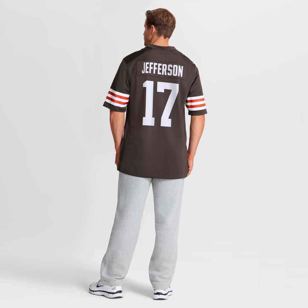 Men's Cleveland Browns Justin Jefferson Brown Game Jersey