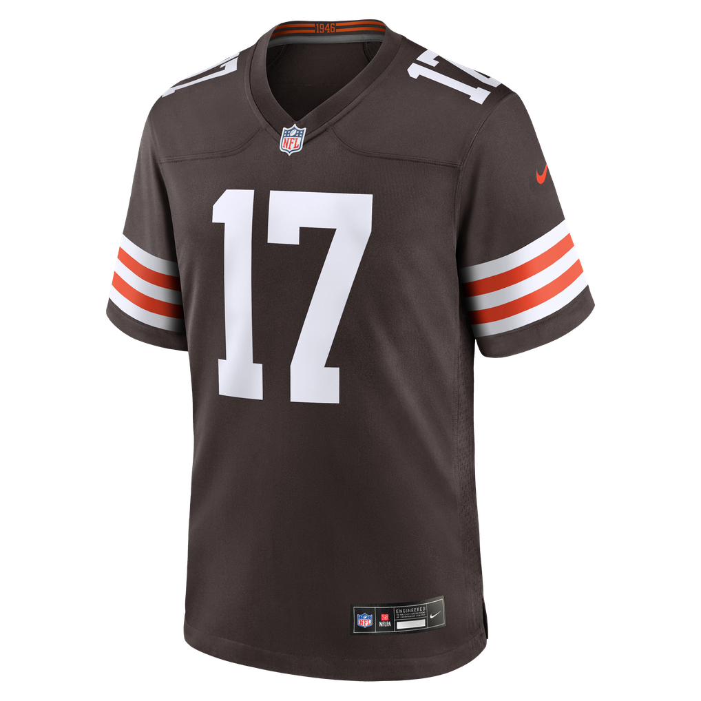 Men's Cleveland Browns Justin Jefferson Brown Game Jersey