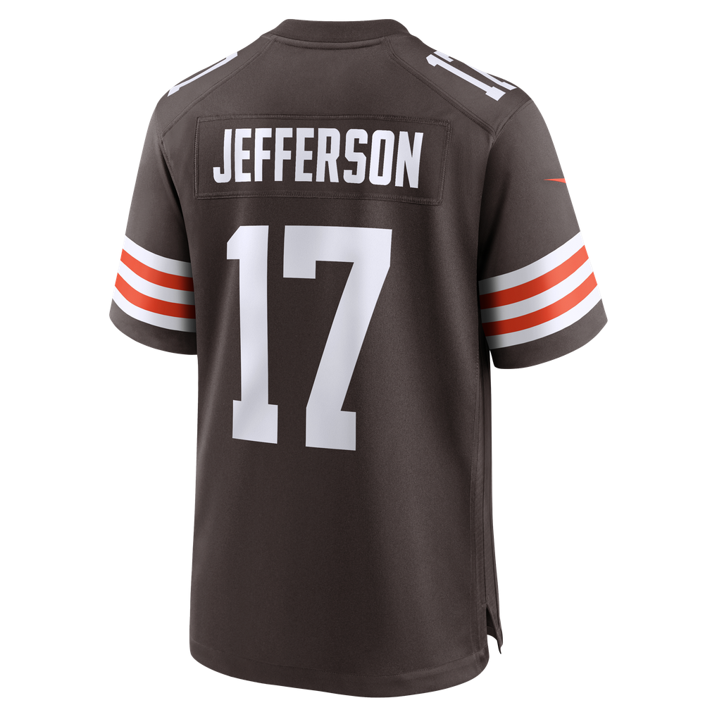 Men's Cleveland Browns Justin Jefferson Brown Game Jersey