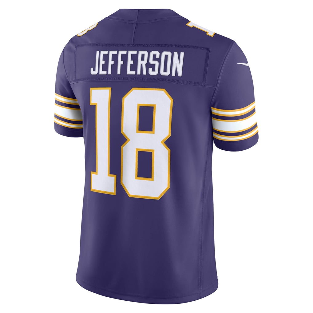 Men's Minnesota Vikings Justin Jefferson Purple Alternate Classic Vapor F.U.S.E. Stitched Limited Jersey
