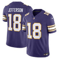 Men's Minnesota Vikings Justin Jefferson Purple Alternate Classic Vapor F.U.S.E. Stitched Limited Jersey