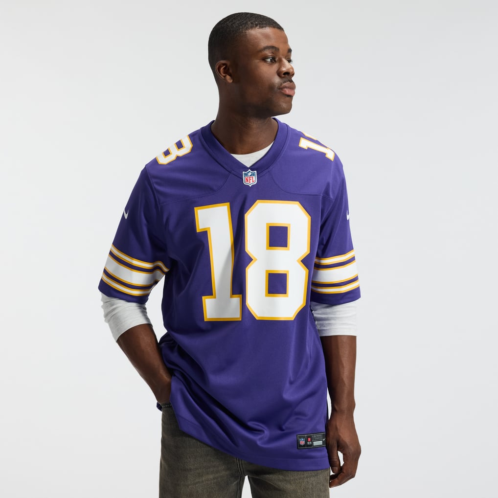 Men's Minnesota Vikings Justin Jefferson Purple Classic Player Game Jersey