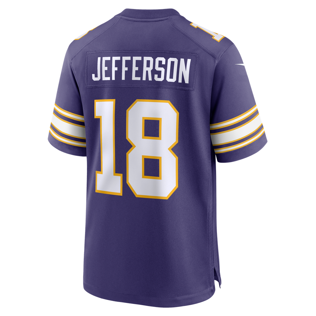 Men's Minnesota Vikings Justin Jefferson Purple Classic Player Game Jersey