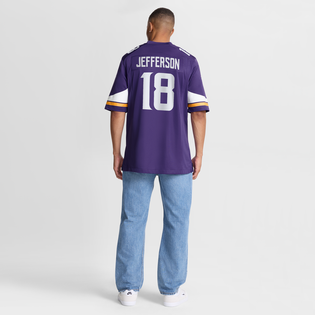 Men's Minnesota Vikings Justin Jefferson Purple Game Jersey