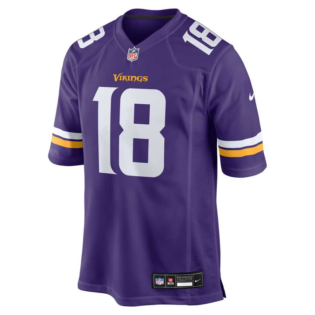 Men's Minnesota Vikings Justin Jefferson Purple Game Jersey