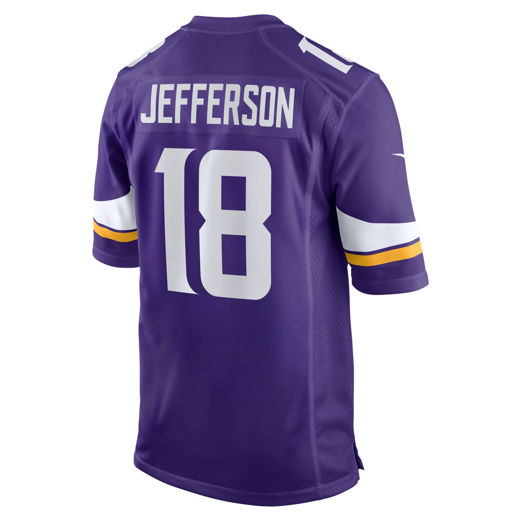 Men's Minnesota Vikings Justin Jefferson Purple Game Jersey