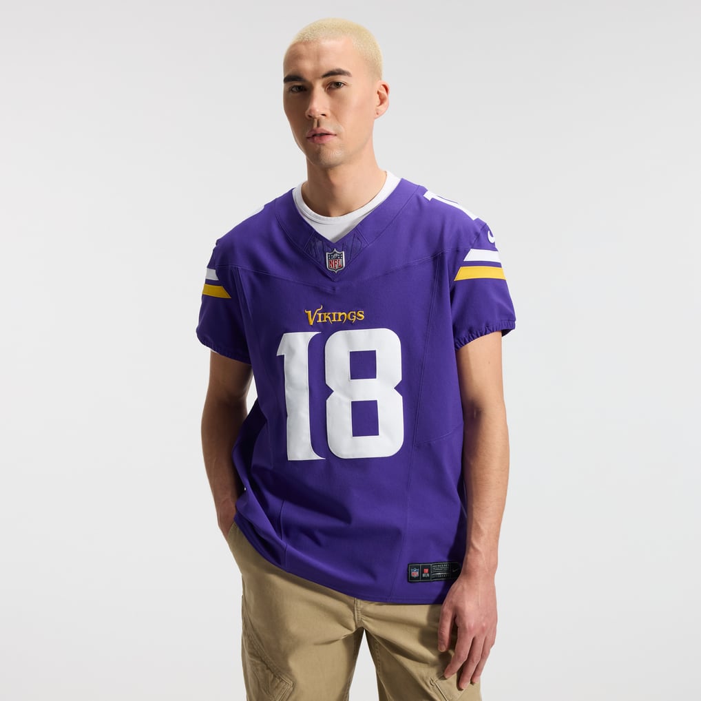 Men's Minnesota Vikings Justin Jefferson Purple Team Vapor F.U.S.E. Elite Jersey