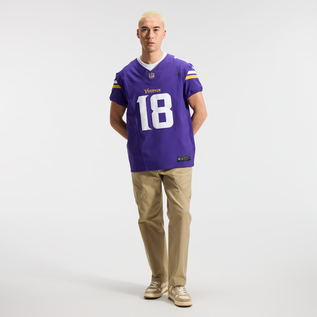 Men's Minnesota Vikings Justin Jefferson Purple Team Vapor F.U.S.E. Elite Jersey
