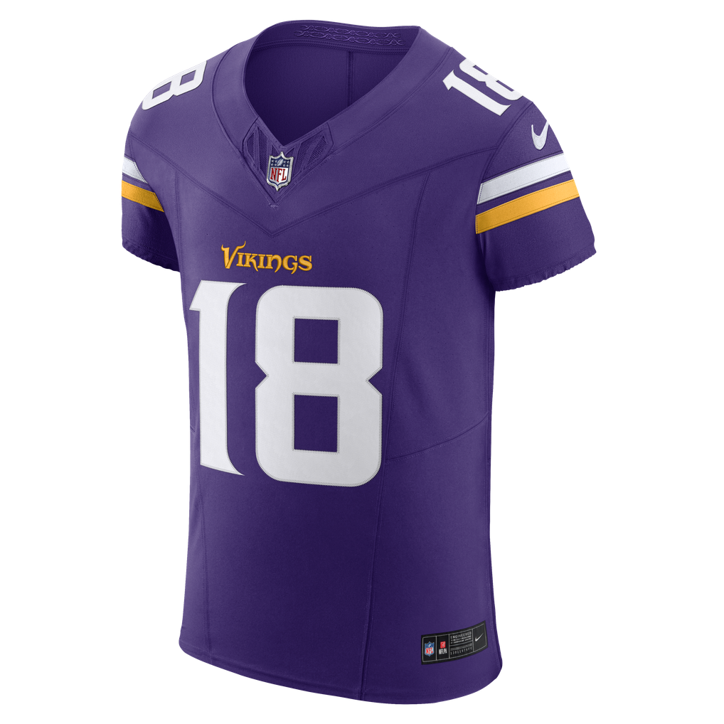 Men's Minnesota Vikings Justin Jefferson Purple Team Vapor F.U.S.E. Elite Jersey