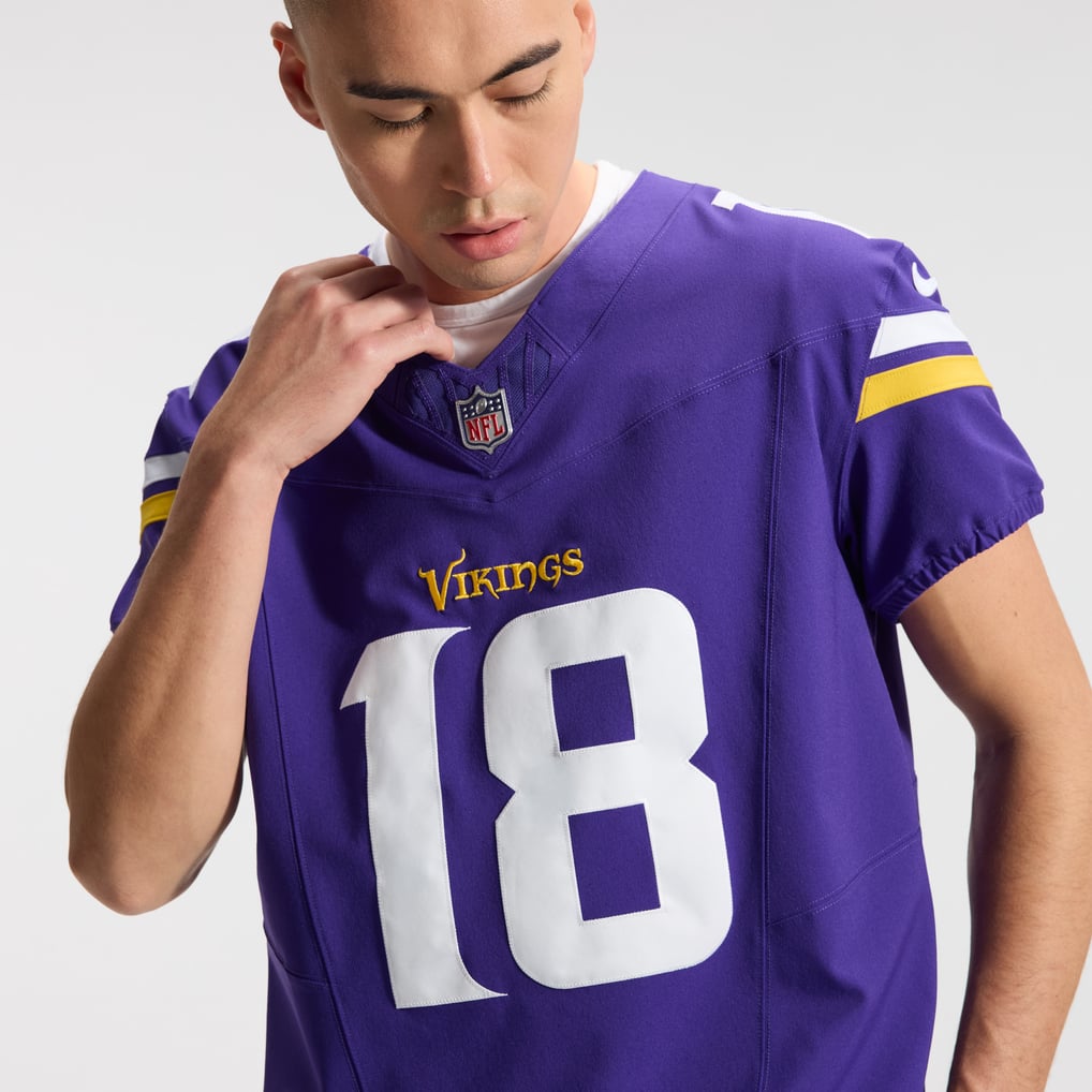 Men's Minnesota Vikings Justin Jefferson Purple Team Vapor F.U.S.E. Elite Jersey