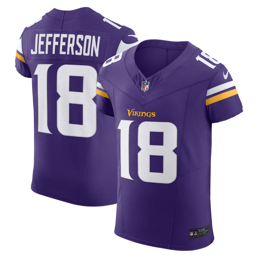 Men's Minnesota Vikings Justin Jefferson Purple Team Vapor F.U.S.E. Elite Jersey