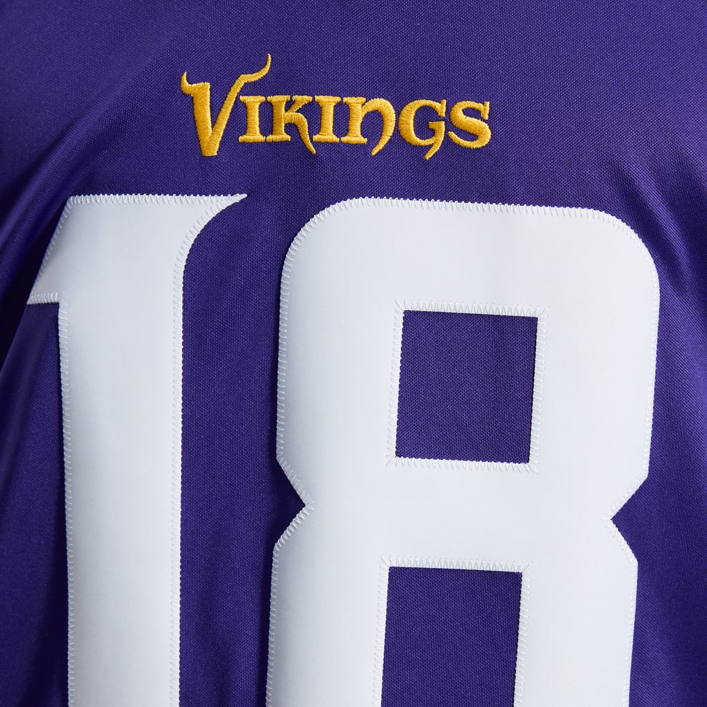 Men's Minnesota Vikings Justin Jefferson Purple Team Vapor F.U.S.E. Stitched Limited Jersey