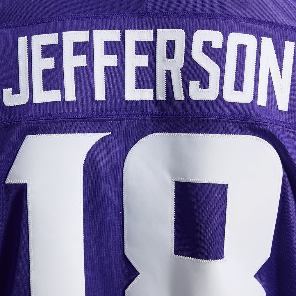 Men's Minnesota Vikings Justin Jefferson Purple Team Vapor F.U.S.E. Stitched Limited Jersey
